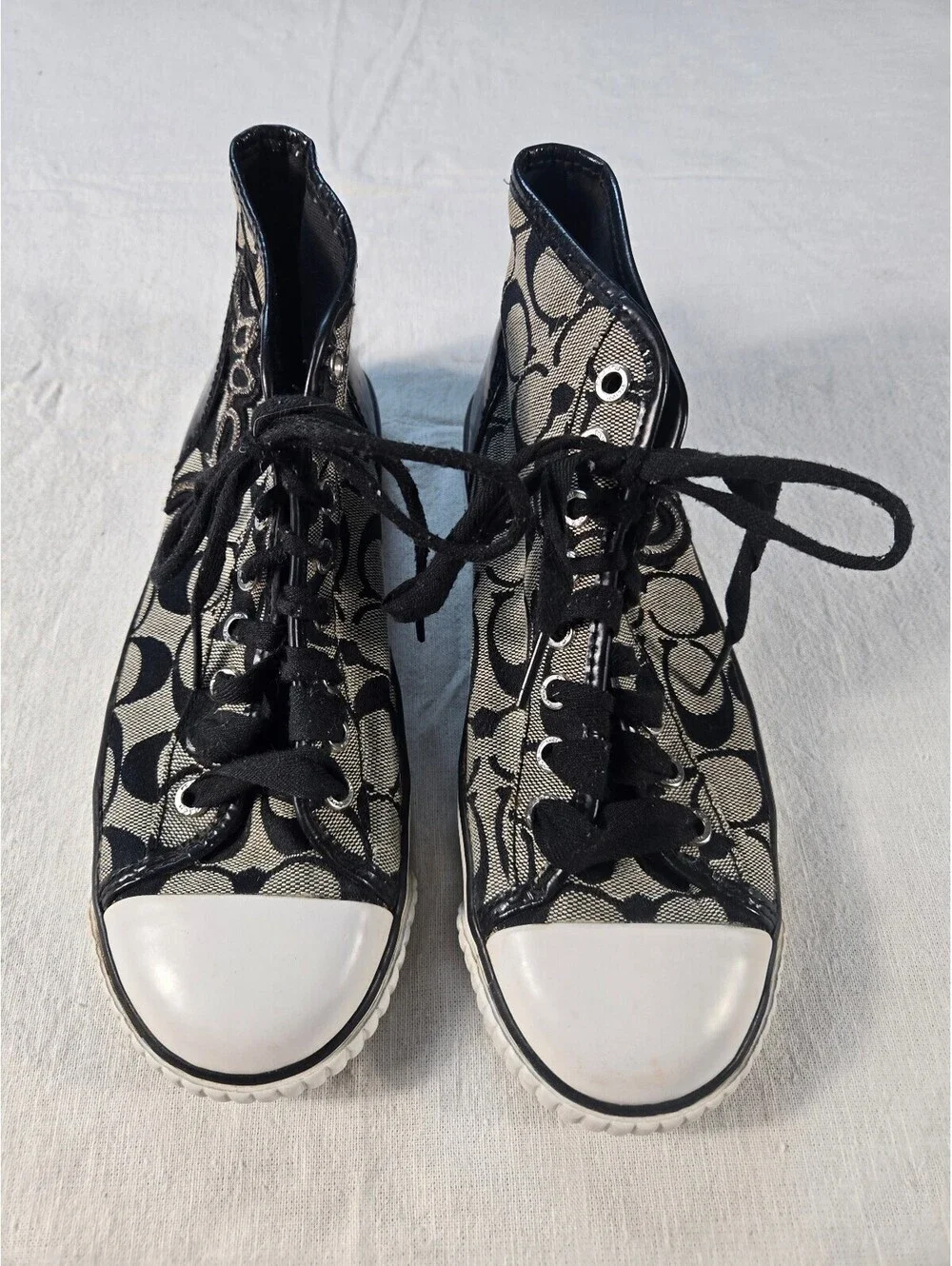 Coach Brendi Signature Canvas High Top Sneakers Black B7